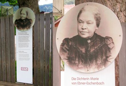 Marie von Ebner-Eschenbach in St. Gilgen, Collage.jpg