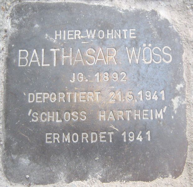 Datei:Stolperstein Balthasar Wöss.jpg