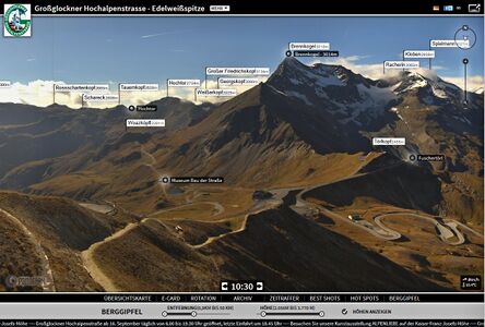 Webcam Grossglockner Hochalpenstrasse Edelweissspitze 10 Oktober 2014 20.jpg
