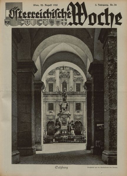 Datei:Domplatz Mariensäule Hofbogengebäude 1935.jpg