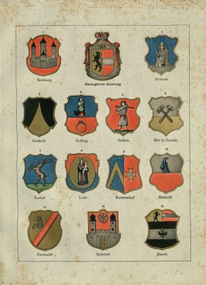 Historische Wappen 1864 von Salzburger Gemeinden 01.jpg