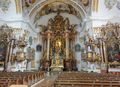 Wallfahrtskirche Marienberg, Innenansicht mit den renovierten Namensschildern auf den Kirchenbänken.jpg