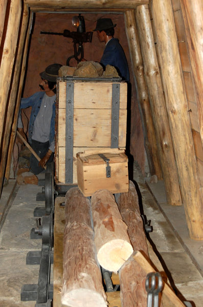 Datei:Erzbergwerksstollen-Nachbau im Bergwerksmuseum Achthal.jpg