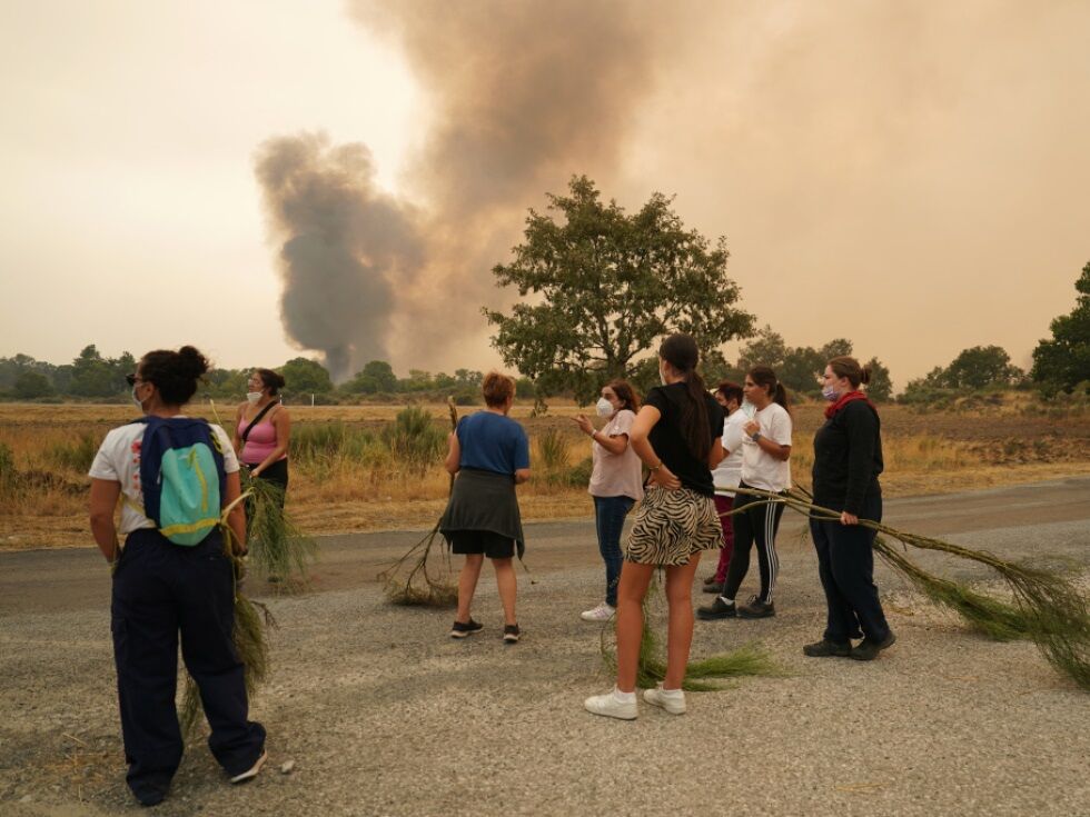 Wind erschwert Löscharbeiten in Spanien