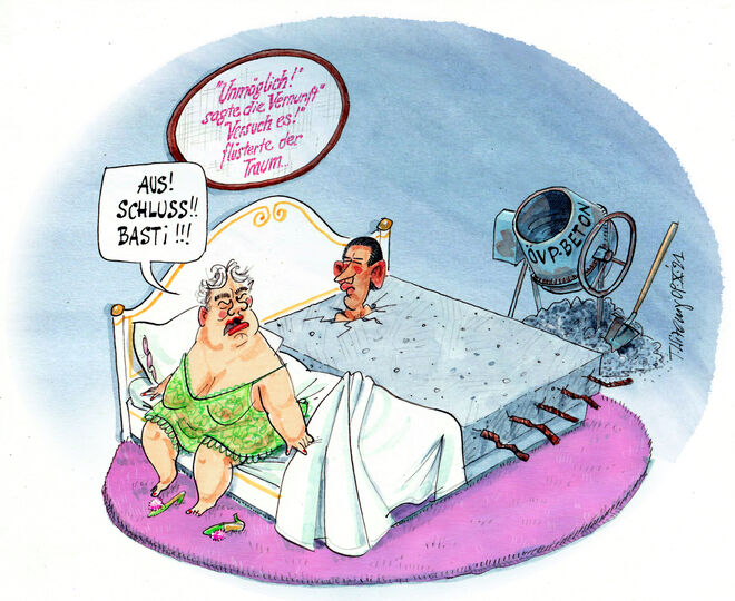 Schluss-Szene einer Vernunft-Ehe